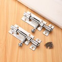 Loquet de porte anti-effraction perforé en acier inoxydable 304 à montage en surface, pêne de porte épaissi de style ancien pour portes