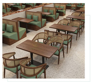 Conjuntos de Muebles para Restaurantes Comerciales e Industriales de Estilo Japonés y Occidental, Combinación de Mesa, Sillas y Sofás con Temática del Sudeste Asiático para Cafeterías y Hoteles - Product Image 2