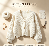 Nouvelle Arrivée Printemps 2026 – Manteau Pull Col V Manches Chauve-Souris en Maille Torsadée Coupe Ajustée