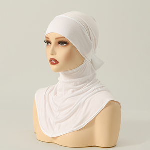 <span class=keywords><strong>Bonnet</strong></span> intérieur intégral couleur unie pour femme musulmane, <span class=keywords><strong>sous</strong></span>-<span class=keywords><strong>bonnet</strong></span> à <span class=keywords><strong>nouer</strong></span> en jersey modal, <span class=keywords><strong>hijab</strong></span> instantané avec sangles - Product Image 4