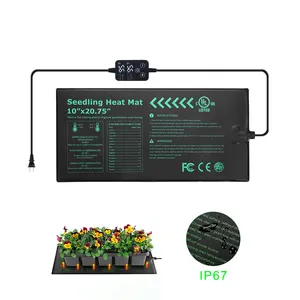 이상적인 10*20.75 인치 식물 수경 가열 종자 전파 열 매트 IP67 모종 열 매트 온도 컨트롤러