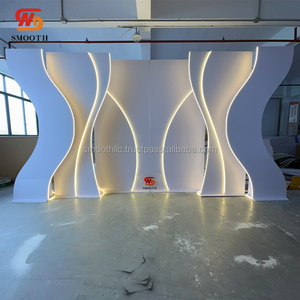 Telón de Fondo de Escenario LED de Acrílico Blanco para Decoración de Recepciones de Bodas en Hoteles de Lujo, Gran Venta - Product Image 5