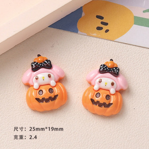 Accesorios para el cabello de resina moldeable DIY con temática de Halloween: dijes de momia y calabaza, decoración divertida de vendaje de dibujos animados - Product Image 5