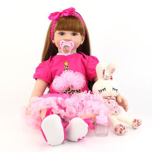 Muñeca <span class=keywords><strong>Reborn</strong></span> Kawaii Rosa bebé de 60cm, recién nacido de alta calidad para bebé, juguete vivo, regalo único y encantador para niñas - Product Image 1