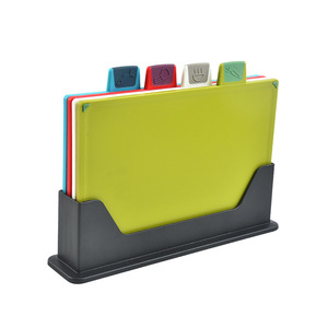 Tabla de cortar multifuncional con compartimentos, tabla de cortar de plástico estilo británico, tabla para preparar comida para bebés, de paja de trigo - Product Image 5