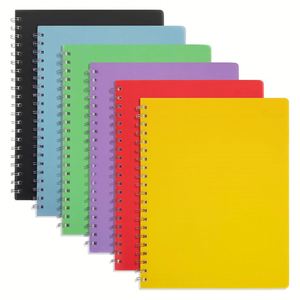 สมุดโน้ตแบบสันห่วง PP สีสันสดใส ขนาด A4 A5 กันน้ำ สำหรับนักเรียน/สำนักงาน ขายส่งจากโรงงาน - Product Image 1