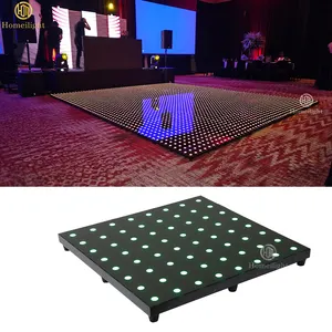 Lampu dj lantai dansa matriks LED, Panel led digital 8x8 piksel tahan air portabel, lampu dj