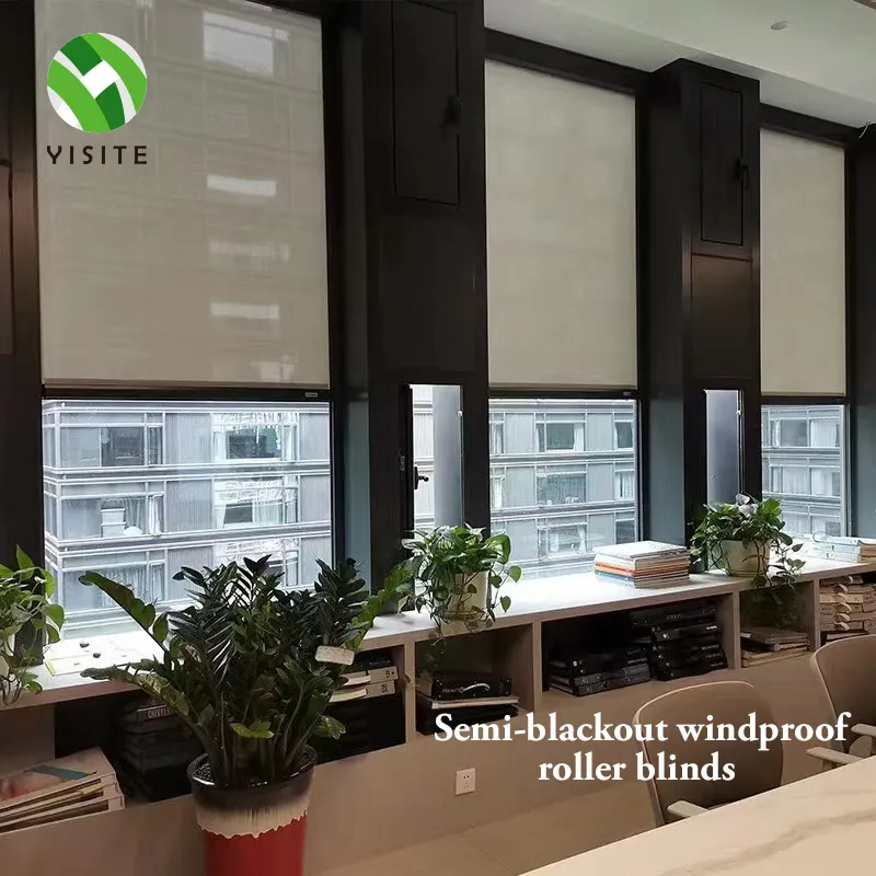 YST Factory Large Quantity Window blinds Fabric Polyester Screen electric roller blinds curtains Fabric mosquito screen