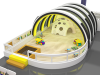 Parc d'aventure commercial pour enfants, modèle Huaguan HG-210, design personnalisé, château gonflable, équipement de terrain de jeux intérieur, capacité de 500 kg