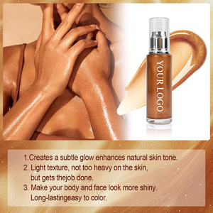 Huile Corporelle Bronzante Haute Pigmentation Personnalisée, Illuminateur Scintillant en Gros, Étiquette Privée, <span class=keywords><strong>Enlumineur</strong></span> Liquide Scintillant pour le Corps - Product Image 4