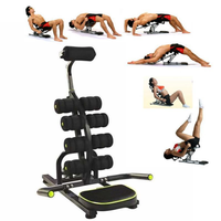 Banc Abdominal Pliable 6-en-1 Multi-Usages pour Entraînement Musculaire du Core, Rouleaux en Mousse pour Exercices Abdominaux, Gymnastique au Poids du Corps en Acier