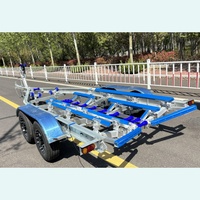 Remorque pour bateau en aluminium de 22 pieds, essieu tandem, modèle Poly avec certification VIN CE DOT, adaptée aux bateaux de 20 pieds