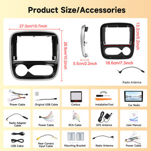 Hikity Qualcomm 8 Core 9 ''Audio de <span class=keywords><strong>voiture</strong></span> pour <span class=keywords><strong>Renault</strong></span> TRAFIC/Nissan NV300 2015 4 + 64 <span class=keywords><strong>sans</strong></span> fil Carplay Android Auto WiFi 4G ventilateur de refroidissement - Product Image 6