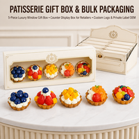 Mainan Squishy Tart Buah Mini, Hadiah Fidget Dessert Realistis untuk Anak-anak dan Dewasa, Tema Toko Roti, Display Retail, Grosir