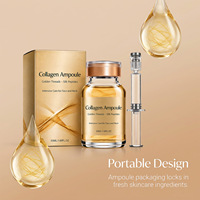 Ampoule de collagène hydratante et nourrissante de haute qualité, fils d'or, peptides de soie