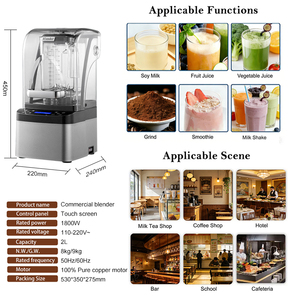 <span class=keywords><strong>Mixeur</strong></span> Commercial Robuste Haute Puissance en Stock, Robot Culinaire, Broyeur à Glace, Préparateur de Smoothies, <span class=keywords><strong>Mixeur</strong></span> à <span class=keywords><strong>Fruits</strong></span> pour Usage Hôtelier - Product Image 5
