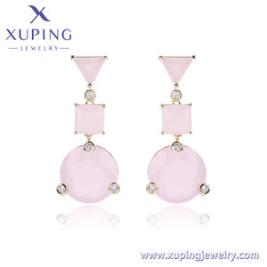 YSearring-1001 xuping de lujo estilo latino americano, joyería mexicana, compromiso de novia, pendientes de tuerca de piedra de color CZ 3A sintética - Product Image 6