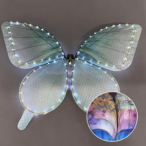 LEDA - Alas de Mariposa de Tela con Luces LED Románticas, Alas de Mariposa con Degradado de Color para Decoración de Bodas, Cumpleaños, Fiestas y Eventos - Product Image 1