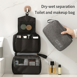 ハンフェイジ トラベルポーチ 化粧ポーチ 吊り下げ式 シェービング用品収納バッグ メンズ用 - Product Image 4