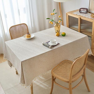 <span class=keywords><strong>Nappe</strong></span> carrée <span class=keywords><strong>en</strong></span> <span class=keywords><strong>toile</strong></span> de style pastoral avec dentelle à pompons, <span class=keywords><strong>nappe</strong></span> décorative <span class=keywords><strong>en</strong></span> tissu tendance pour la maison, les mariages, les fêtes et les événements - Product Image 6