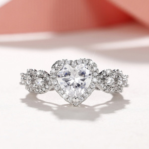Anello di Proposta a Forma di Cuore per Donne, Regalo Romantico alla Moda, Gioiello da Dito - Product Image 3