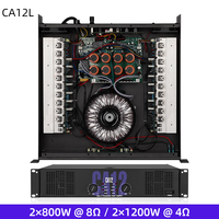 CA12L Sınıf H Profesyonel Güç Amplifikatörü 2U Raf Montajlı 2 Kanal 800W 8 Ohm 1200W 4 Ohm Stereo Ses Amplifikatörü Sahne DJ Hoparlörü için