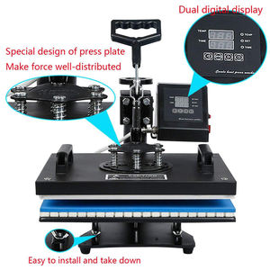 Stampa di calore combinato stampante a trasferimento termico stampante per cappello/tazza/piastra/t-shirt macchina da stampa doppio Display 9 in 1 - Product Image 3