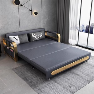 Divano Letto Pieghevole Personalizzabile con Contenitori per Arredamento <span class=keywords><strong>Soggiorno</strong></span>, Opzioni Divano e Letto Convertibili - Product Image 2