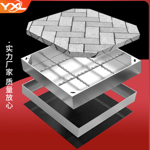 Customized 304 Stainless Steel Square Manhole Cover 8000 Load Capacity Rainwater Well Cover For Municipal Power Supply - Product Image 3