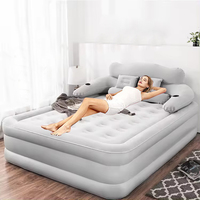 Lit gonflable automatique King Size pour le camping, matelas pneumatique avec pompe intégrée