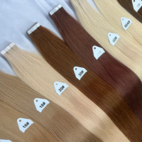 Extensions de cheveux humains naturels blonds vierges Remy russes de luxe en ruban adhésif (Tape-in)