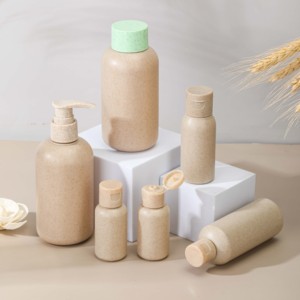 30ml/40ml/50ml/60ml/75ml/100ml/125ml rơm lúa mì phân hủy sinh học dầu gội PE nhựa bơm chai với lotion Dispenser - Product Image 4