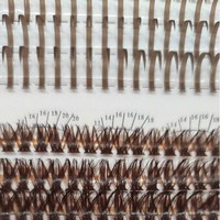 Meilleures ventes transfrontalières 2026 : Faux cils en cheveux synthétiques épais marron, style Fairy Straight, pack mixte individuel