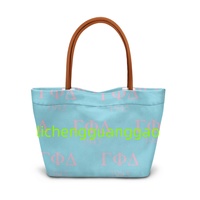 Sac fourre-tout promotionnel le plus vendu pour sororité, réutilisable, de créateur, pour le shopping, sac de week-end de haute qualité