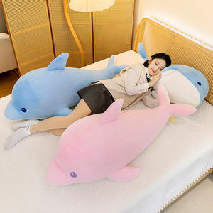 Almohada de Peluche de Delfín Gigante y Adorable, Súper Suave, para Aliviar el Estrés, Animal de Peluche para Dormir en el Dormitorio, Cojín Unisex para Bebés y Niños - Product Image 1