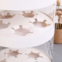 Boîte à cupcakes transparente en PET pour boutique de gâteaux de mariage de luxe, boutique de desserts, fête d'anniversaire