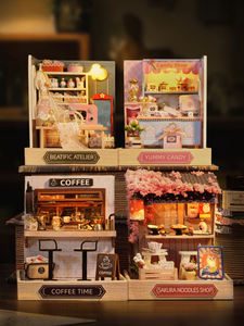 Cuteroom Miniatures DIY Mini Maison Série QT Boutique de nouilles Sakura Bonbons délicieux Atelier Beatific Heure du café - Product Image 6