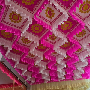 Le plafond coloré de salle de banquet drape le tissu traditionnel de toit de tente pour des célébrations culturelles et des configurations de chapiteau - Product Image 1