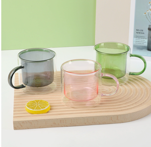 Mugs à double paroi isolants pour bière, lait, eau, DFM01 250ml, transparents, plusieurs couleurs - Product Image 3