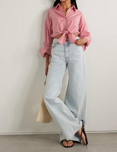 <span class=keywords><strong>Camicia</strong></span> corta da <span class=keywords><strong>donna</strong></span> in cotone misto popeline a righe - Product Image 5