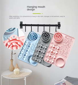 Food Grade Silicone Dog Bowl Slow Feeder <b>Mat</b> Pets Licking Pad for Dogs & <b>Cats</b> Premium Pet Lick <b>Mat</b> - Product Image 2