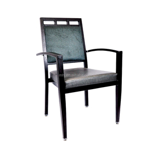 Sillas de restaurante con reposabrazos tapizado de <span class=keywords><strong>centro</strong></span> de enfermería apilable de aluminio - Product Image 4