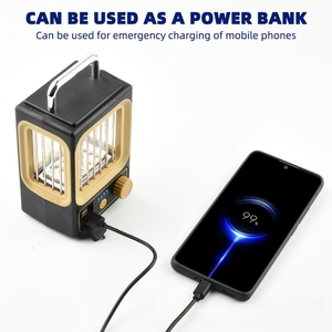 Lanterne de camping <span class=keywords><strong>LED</strong></span> <span class=keywords><strong>rechargeable</strong></span> avec panneau solaire, <span class=keywords><strong>lampe</strong></span> de poche de camping, batterie externe pour randonnée d'urgence - Product Image 3