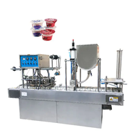 Machine de scellage automatique à 8 voies haute efficacité pour gobelets de liquides et de boissons, pour bouteilles en plastique, 5000-6000 gobelets/h, yaourt, pouding, glace