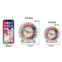 Réveil silencieux pour l'éducation précoce des enfants, réveil numérique moderne avec fonction snooze, horloge de bureau en métal, horloge de table pour enfant