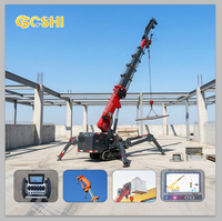 Grue araignée de 1,5 tonne à vendre, certifiée CE, mini-grue sur chenilles hydraulique avec télécommande