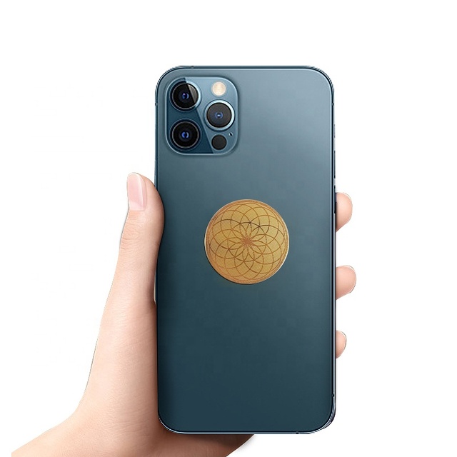 5G EMF Protection Quantum Power Energy Electromagnetic Anti Radiation Mobile Phone Radiation Shield Sticker 24K Gold Negative
