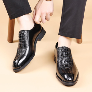 Chaussures habillées Oxford pour hommes, faites à la main, de haute qualité, à bout pointu, à lacets, respirantes, pour mariage estival - Product Image 3