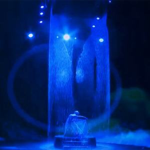 Rideau d'eau d'intérieur personnalisé, cascade, lumière numérique décorative, pour hôtel - Product Image 2