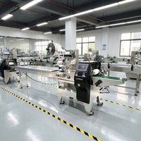 Machine d'emballage industrielle multifonctionnelle SZ-100 PLC pour sachets oreillers, flow pack automatique, stable, pour aliments, chocolat et barres protéinées